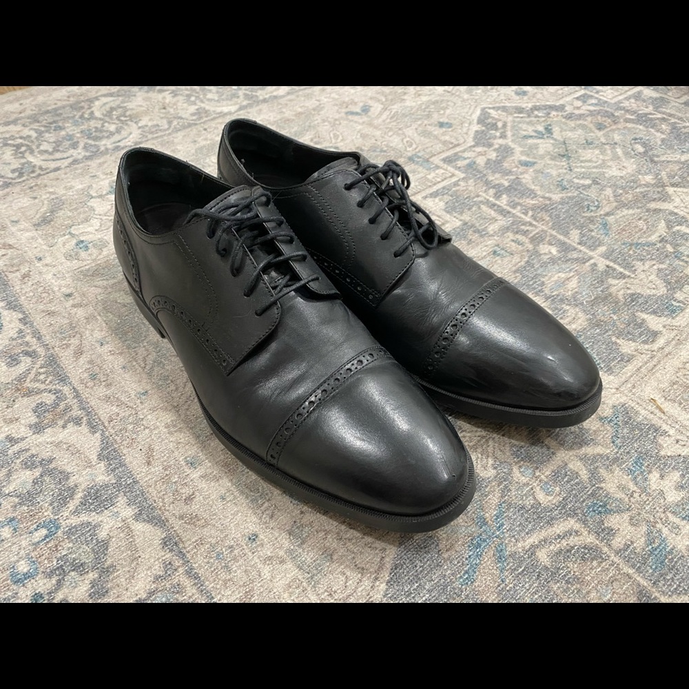 Mens Cole Haan Black Oxford Dress Shoes